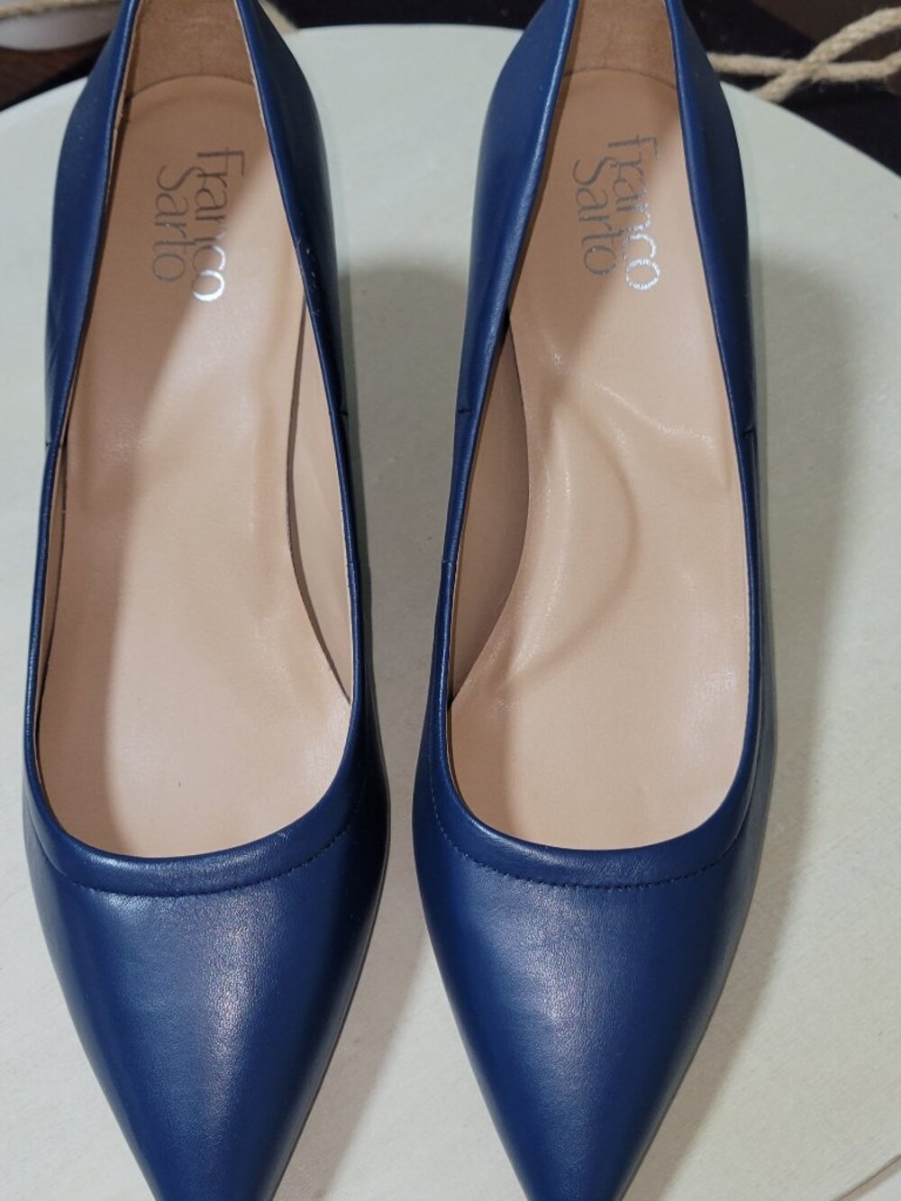 Franco Sarto Blue  Leather Pumps [Item #SP06]